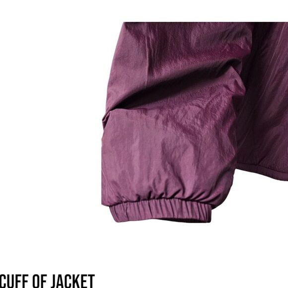 PINK VICTORIA SECRET Warm Maroon Hooded Sherpa Jacket Size M/L - Picture 4 of 16